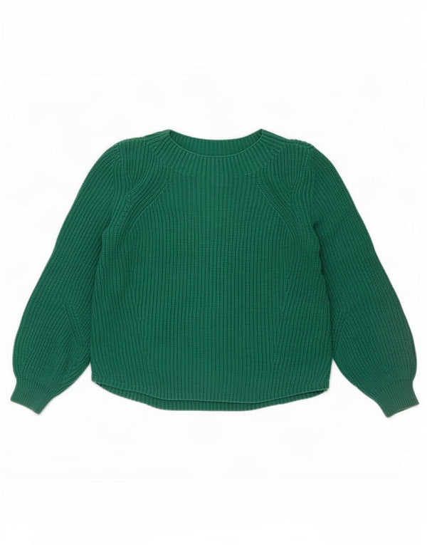 Gap Jersey con Cuello Barco para Mujer UK 40 Algodón Verde Medio