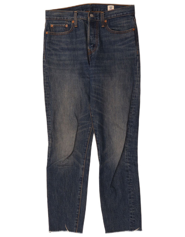 Vaqueros rectos de cintura alta de roble blanco para mujer Levi's W28 L28 Algodón azul