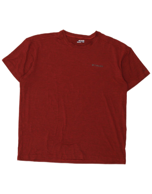 Columbia Camiseta Hombre Top XL Poliéster Burdeos