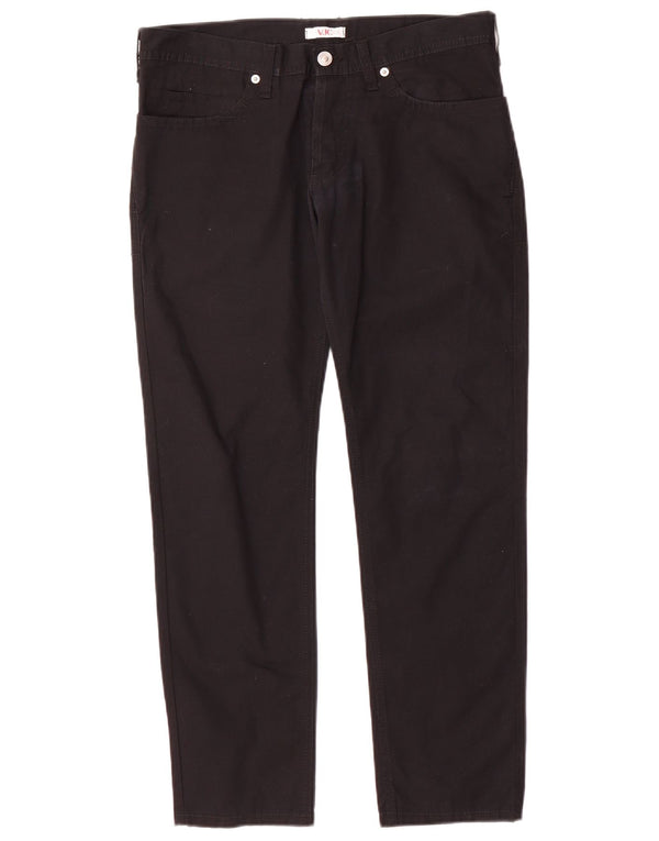 Versace Hombre Pantalones Casuales Rectos W32 L27 Algodón Negro
