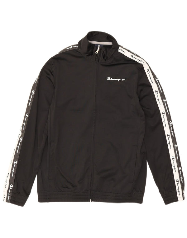 Champion Chaqueta de chándal gráfica para niños 13-14 años XL Bloque de color negro