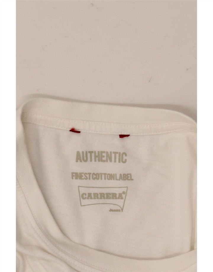 CARRERA Camiseta gráfica para hombre Top grande blanco