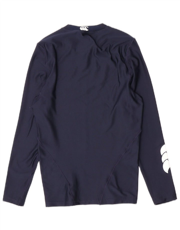Canterbury Top gráfico para mujer manga larga UK 10 Small Azul marino Poliéster