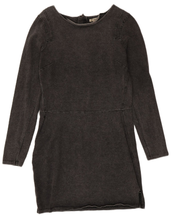 Dkny Vestido tubo de manga larga para mujer UK 44 Algodón gris grande