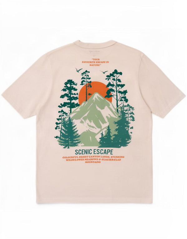 Jack & Jones Hombre Camiseta Gráfica Top Medium Blanco Algodón