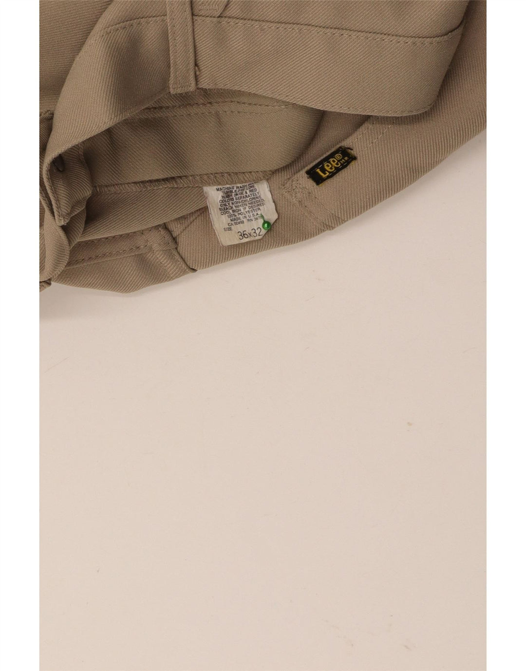 Pantalones informales rectos para hombre LEE W36 L26 Poliéster beige