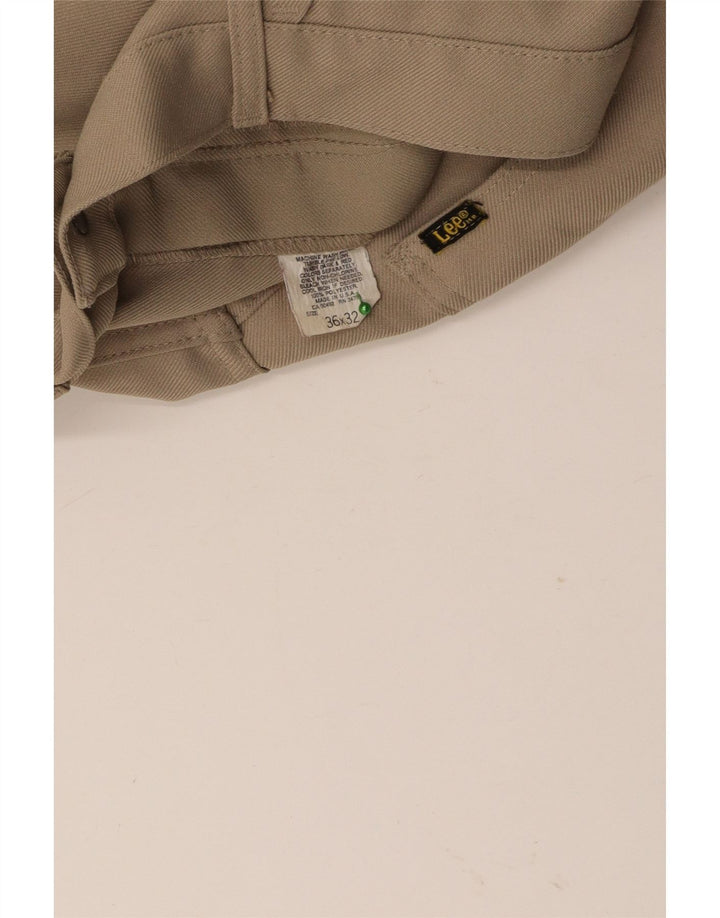 Pantalones informales rectos para hombre LEE W36 L26 Poliéster beige