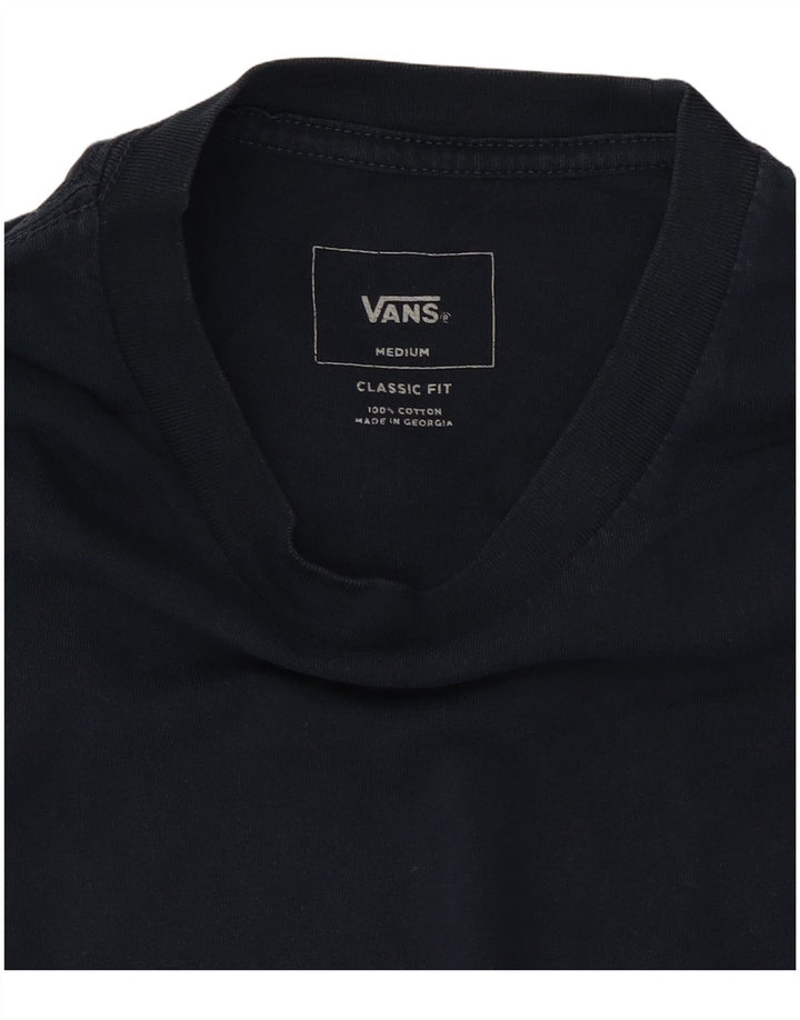 VANS Hombre Classic Fit Camiseta Top Medium Azul Marino Algodón