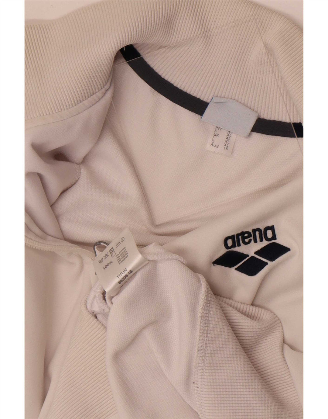 Arena Hombre Graphic Chándal Top Chaqueta XL Poliéster Blanco