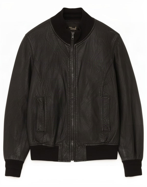 Chaqueta de cuero vintage para mujer Reino Unido 14 Negro medio