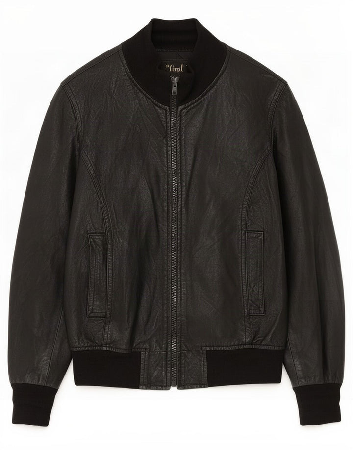 Chaqueta de cuero vintage para mujer Reino Unido 14 Negro medio