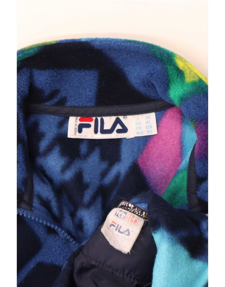 Fila Jersey polar con cremallera y cuello para niños 7-8 años Patchwork multicolor