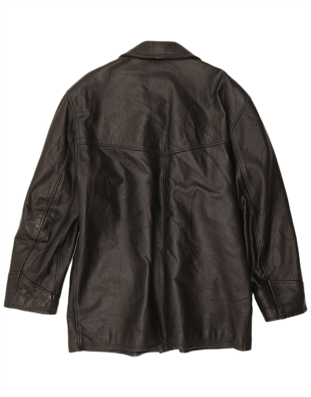 Vintage chaqueta de cuero para hombre Reino Unido 40 cuero negro grande