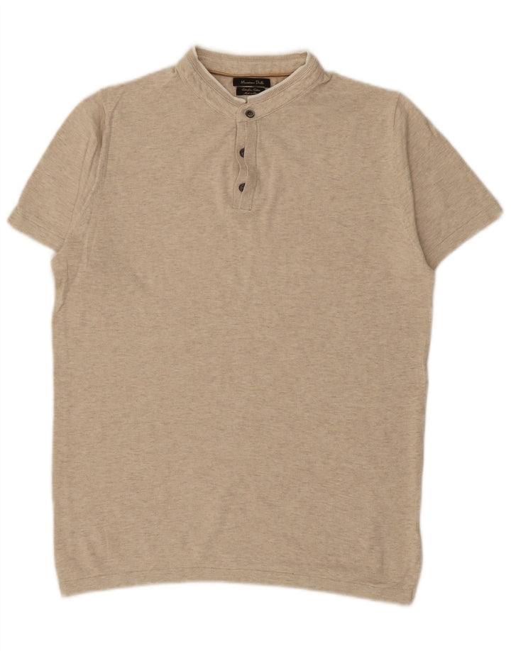 MASSIMO DUTTI Polo Hombre Algodón Beige Medio