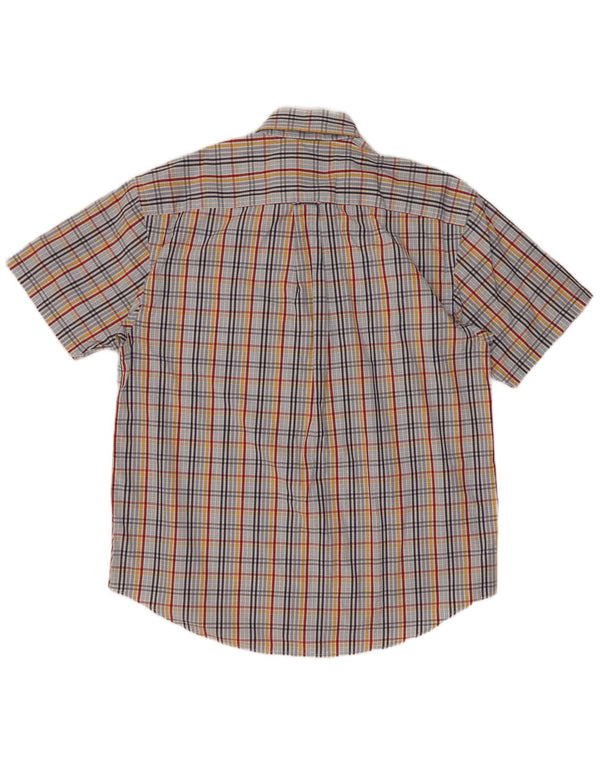 Nautica Camisa De Manga Corta Para Hombre De Algodón Con Cuadros Multicolores Grandes