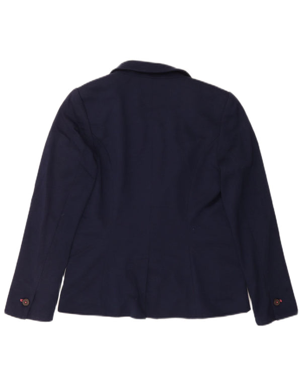 JOULES Chaqueta tipo blazer de 1 botón para mujer UK 10 Small Azul marino Algodón