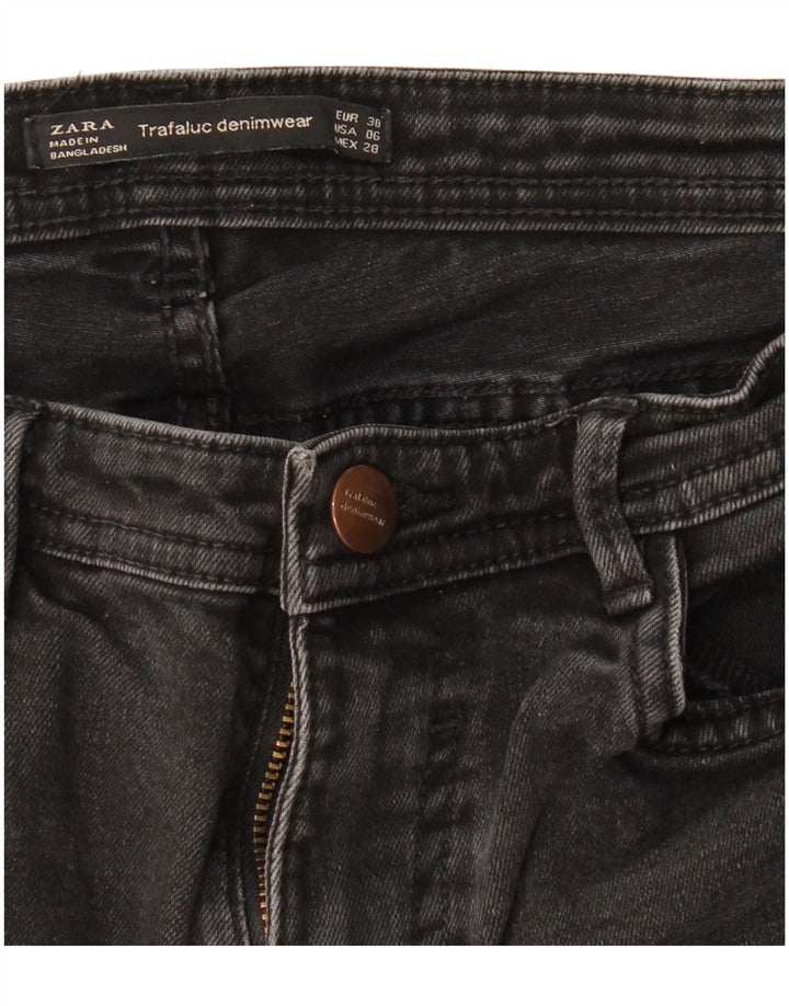 ZARA Vaqueros Acampanados Mujer EU 38 Small W28 L29 Negro