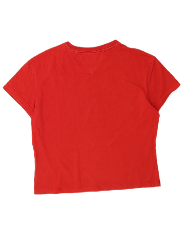 TOMMY HILFIGER Camiseta gráfica extragrande para mujer UK 10 Small Red
