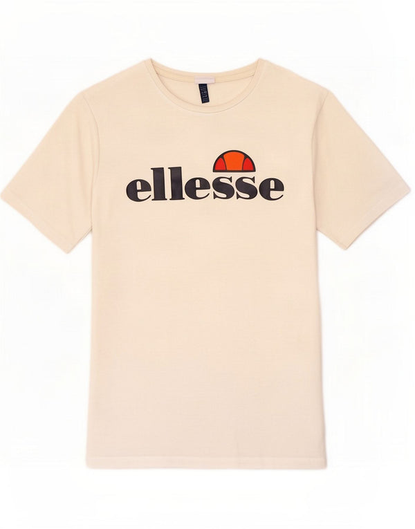 Ellesse Camiseta gráfica para mujer Top UK 44 Large Off White Cotton