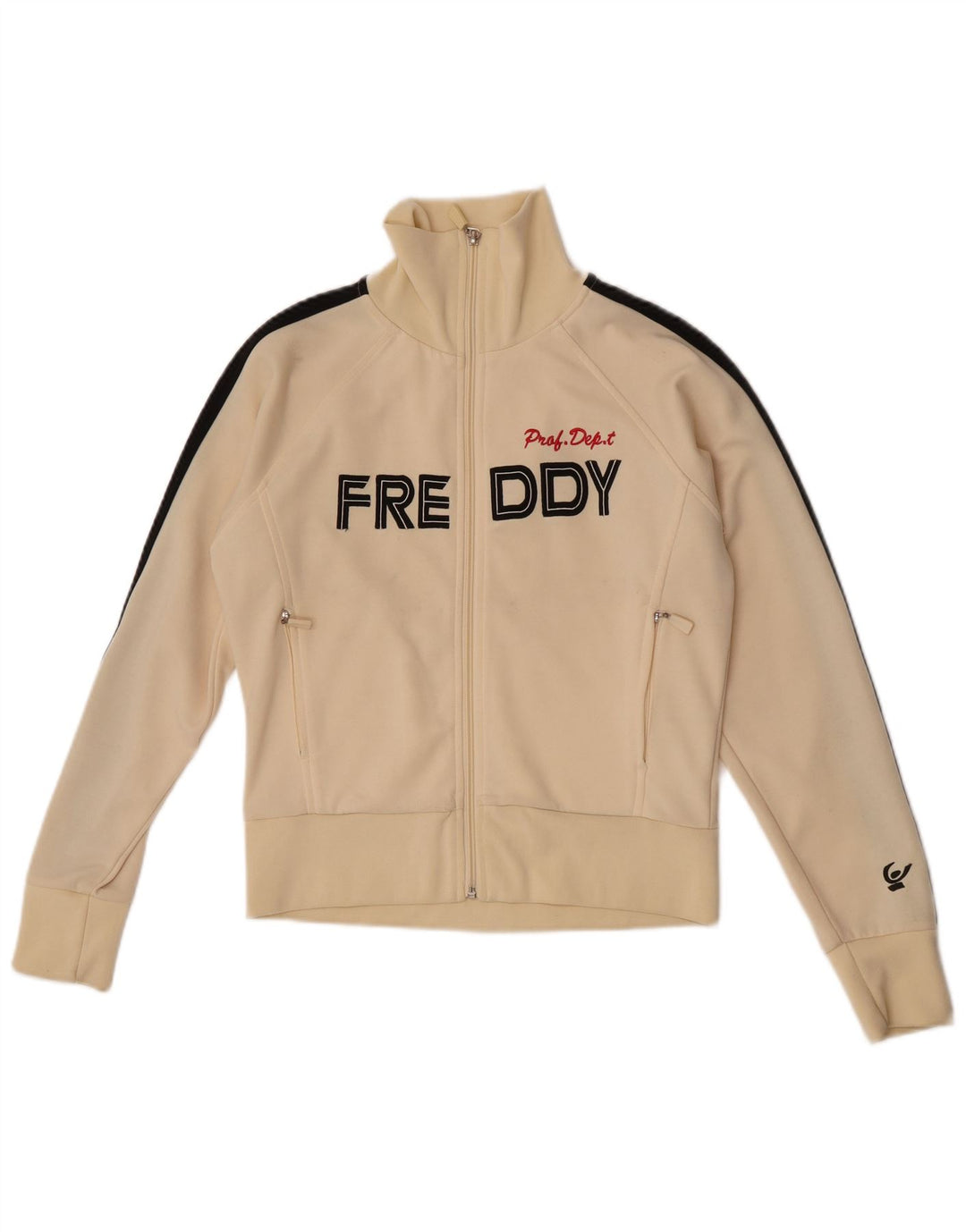 Freddy - Chaqueta de chándal con gráfico corto para mujer, talla 40, color beige mediano