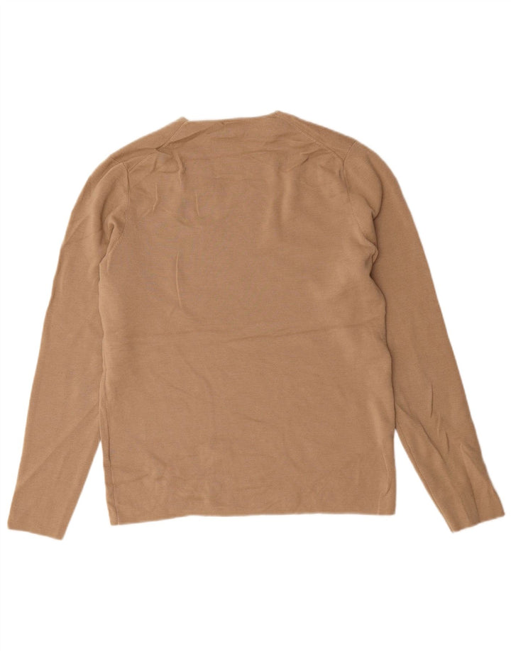 Cos Suéter con cuello en V para mujer UK 14 Lana beige mediana