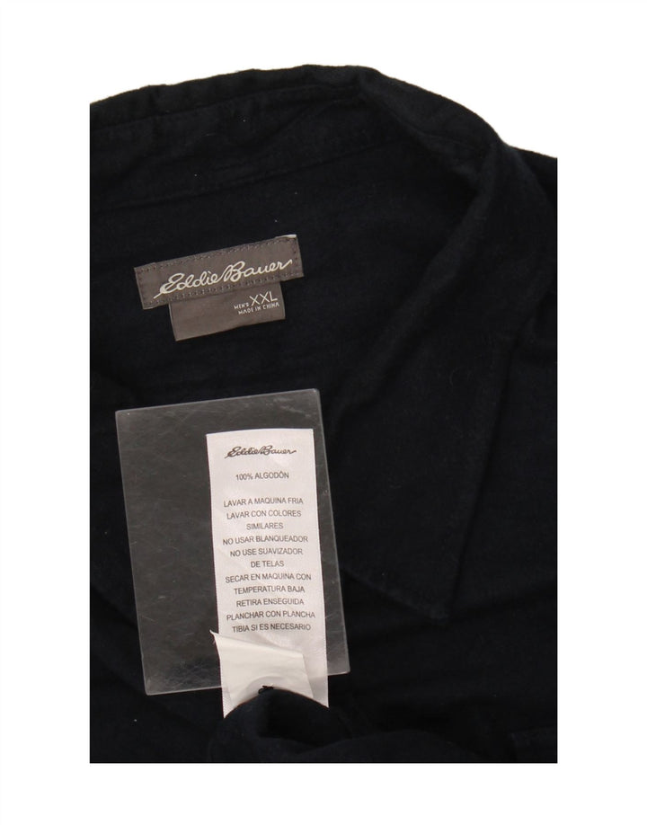 Eddie Bauer Camisa para hombre 2XL Azul marino Algodón