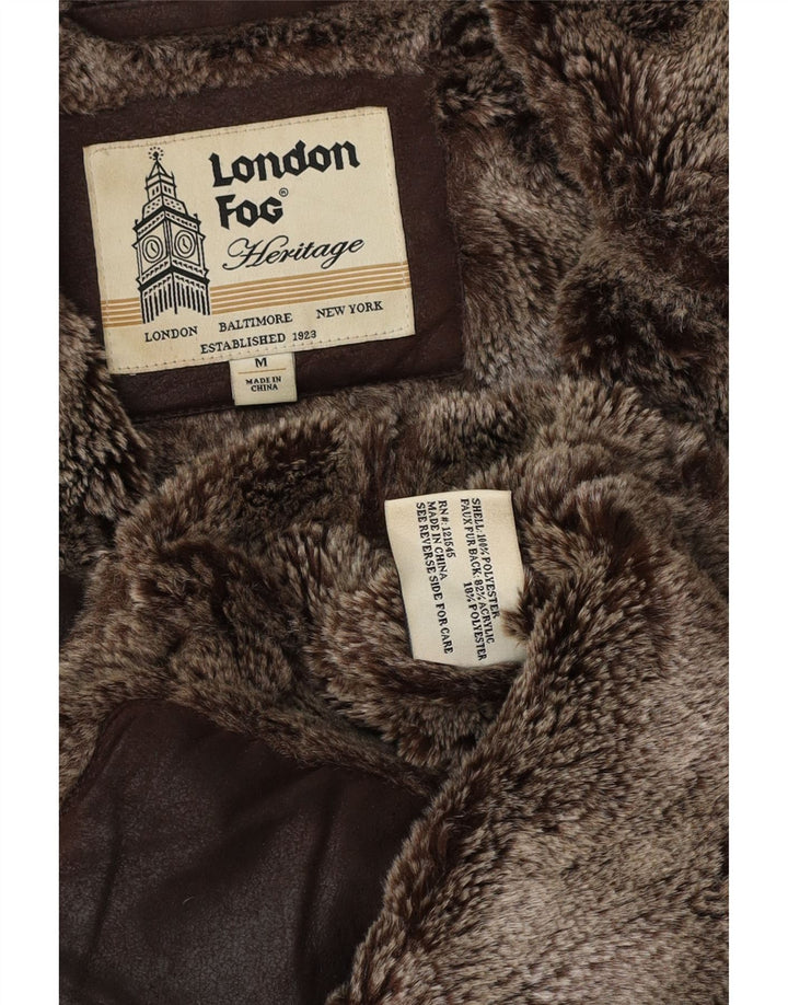 London Fog Chaqueta Sherpa Heritage para hombre Reino Unido 38 Acrílico marrón medio