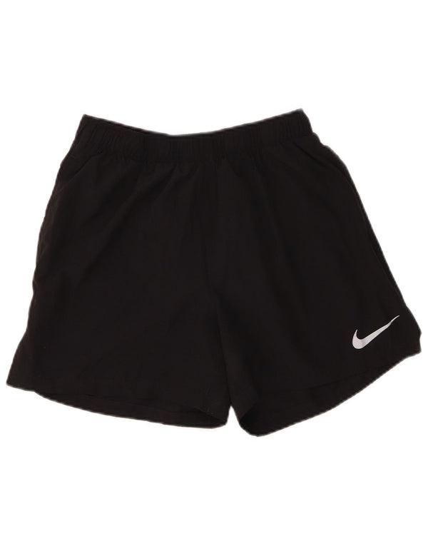 Pantalones cortos deportivos Nike Dri Fit para mujer Poliéster negro mediano