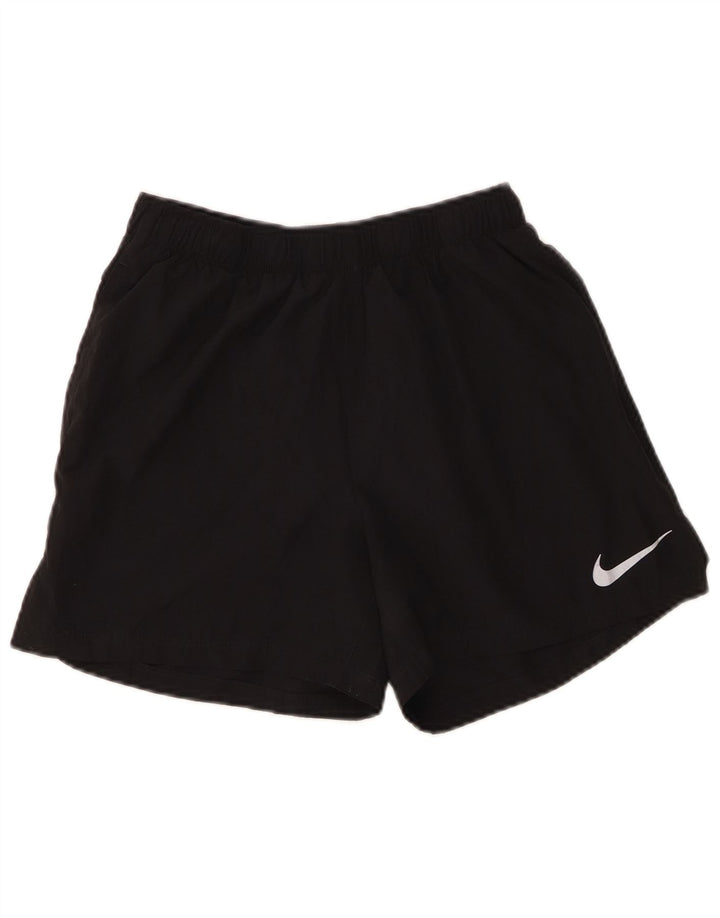 Pantalones cortos deportivos Nike Dri Fit para mujer Poliéster negro mediano