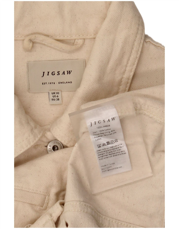 Chaqueta vaquera extragrande para mujer Jigsaw UK 10 Small Off White Cotton