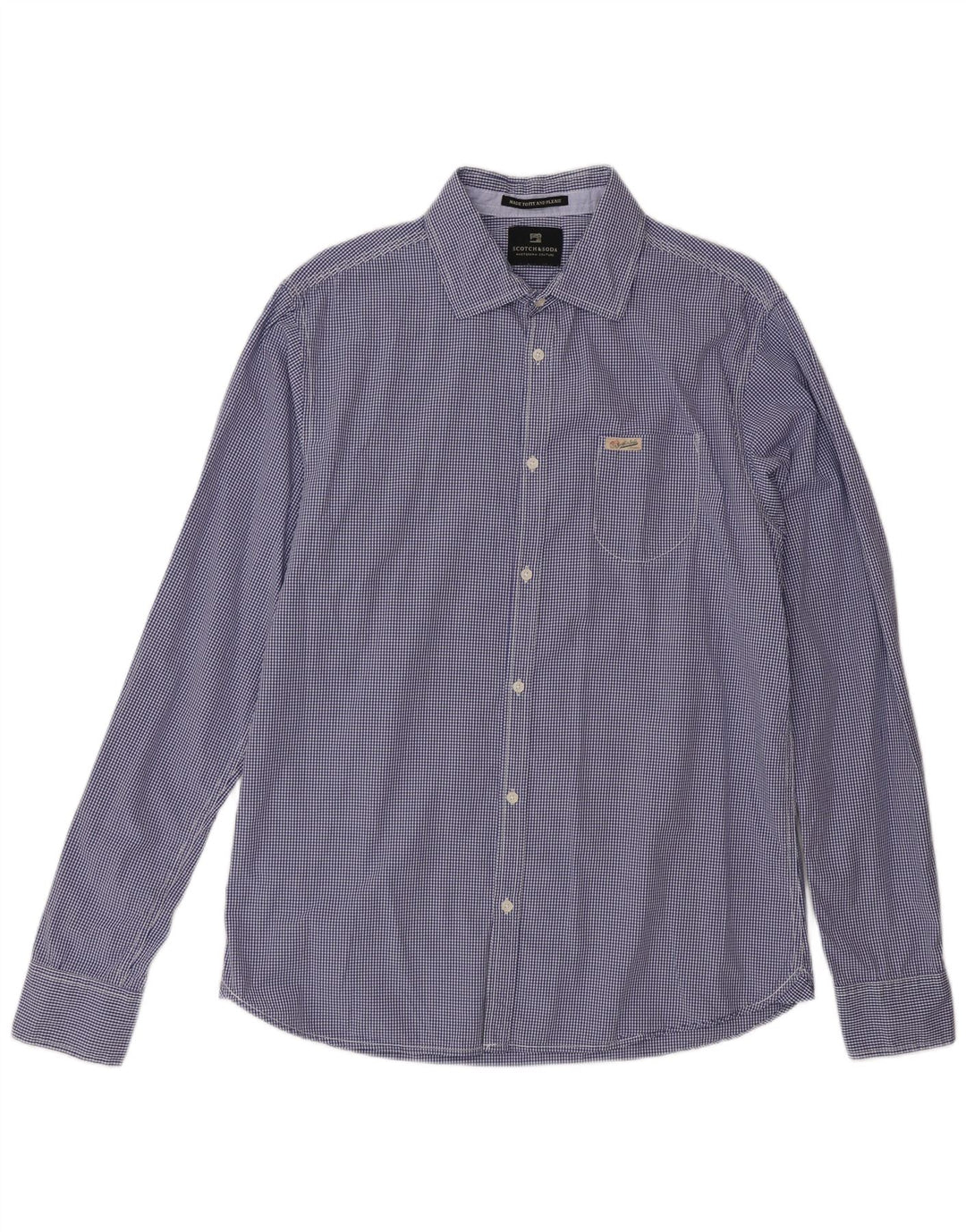 Camisa para hombre Scotch & Soda Large Blue Gingham