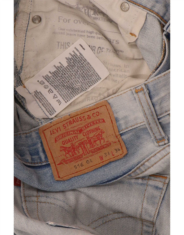 Levi's Hombre 516 Vaqueros Rectos W31 L31 Algodón Azul