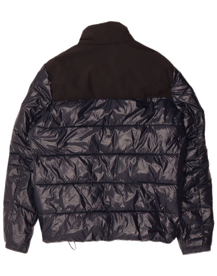 Michael Kors Chaqueta acolchada holgada para hombre UK 36 Small Azul marino Poliéster