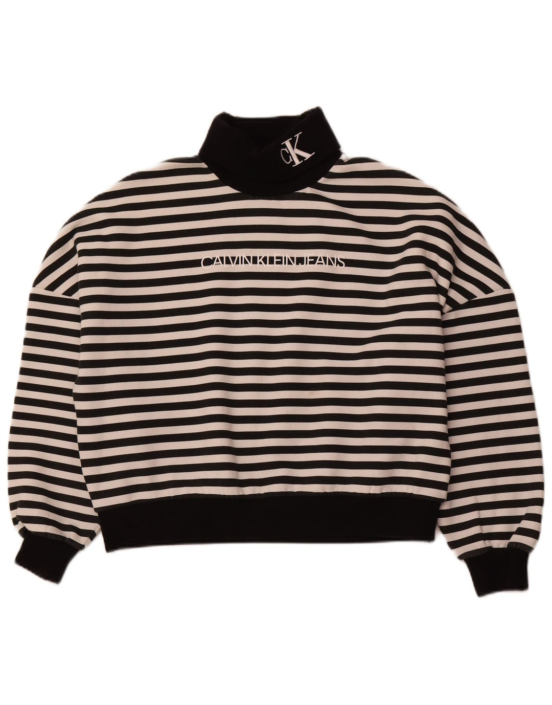 CALVIN KLEIN JEANS Sudadera extragrande para mujer, talla 40, talla grande, color negro