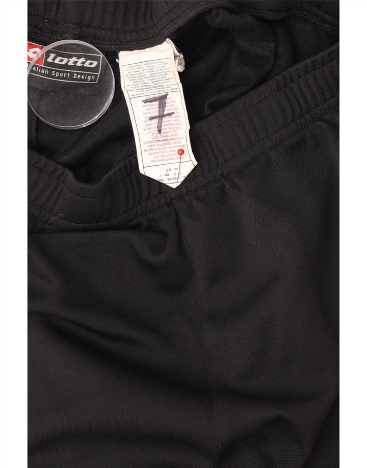 LOTTO Pantalones cortos deportivos gráficos para hombre UK 38/40 Mediano Negro Poliéster