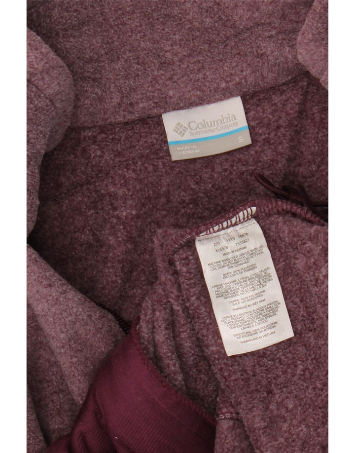 COLUMBIA Chaqueta polar para mujer UK 10 Small Púrpura Moteado Poliéster