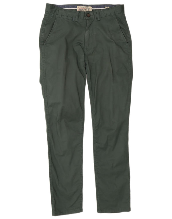 Pantalones chinos ajustados para hombre de Fat Face W30 L30 Verde Algodón