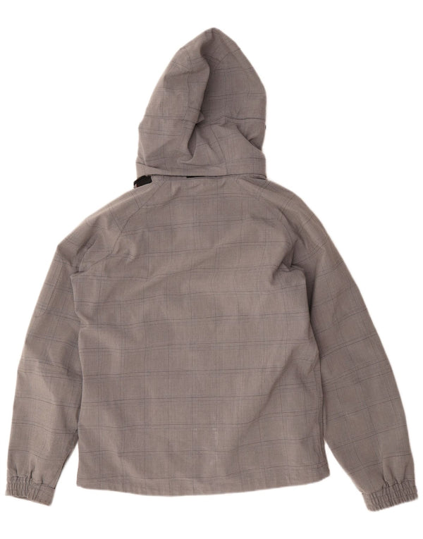 F.LLI Campagnolo Chaqueta impermeable con capucha para mujer UK 44 Medium Grey Check