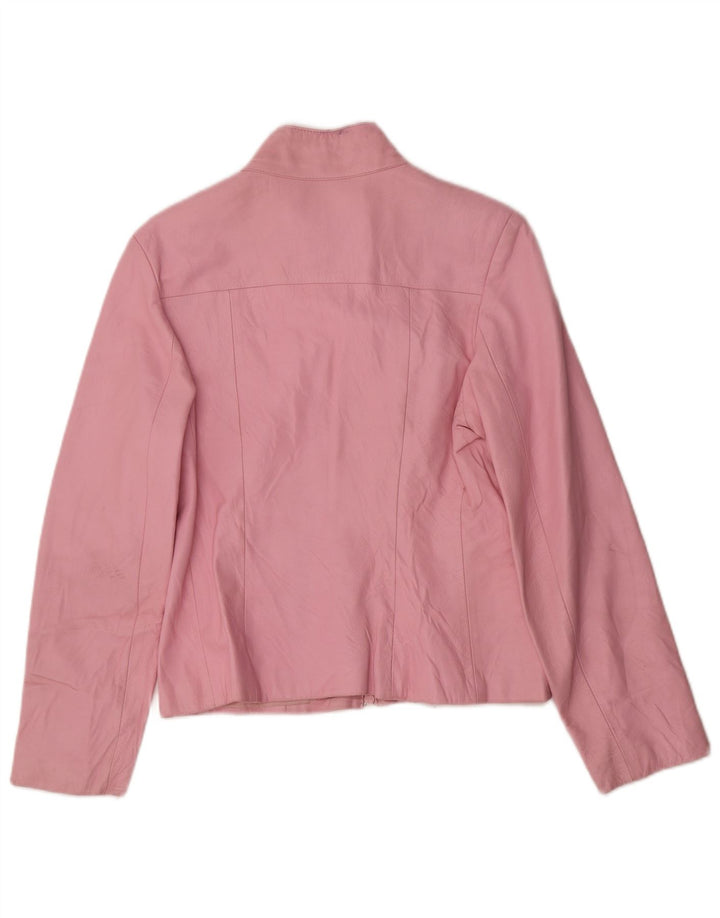 Raffaello Chaqueta de cuero para mujer UK 42 Rosa medio