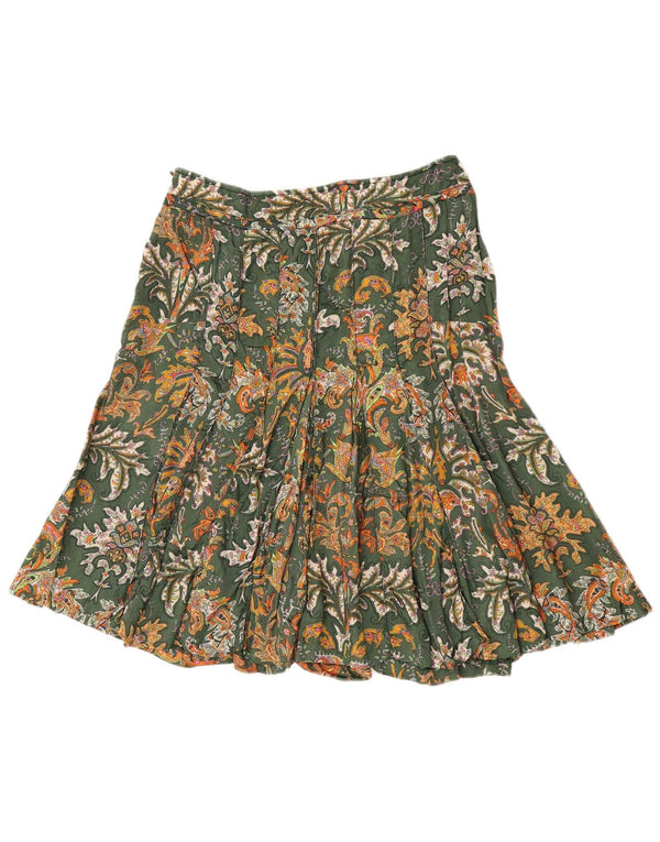 Henry Cottons Falda plisada para mujer IT 44 Mediana W30 Verde Paisley