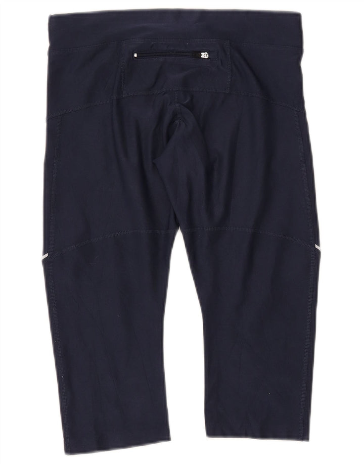 NIKE Leggings capri Dri Fit para mujer UK 10 Small Poliéster azul marino