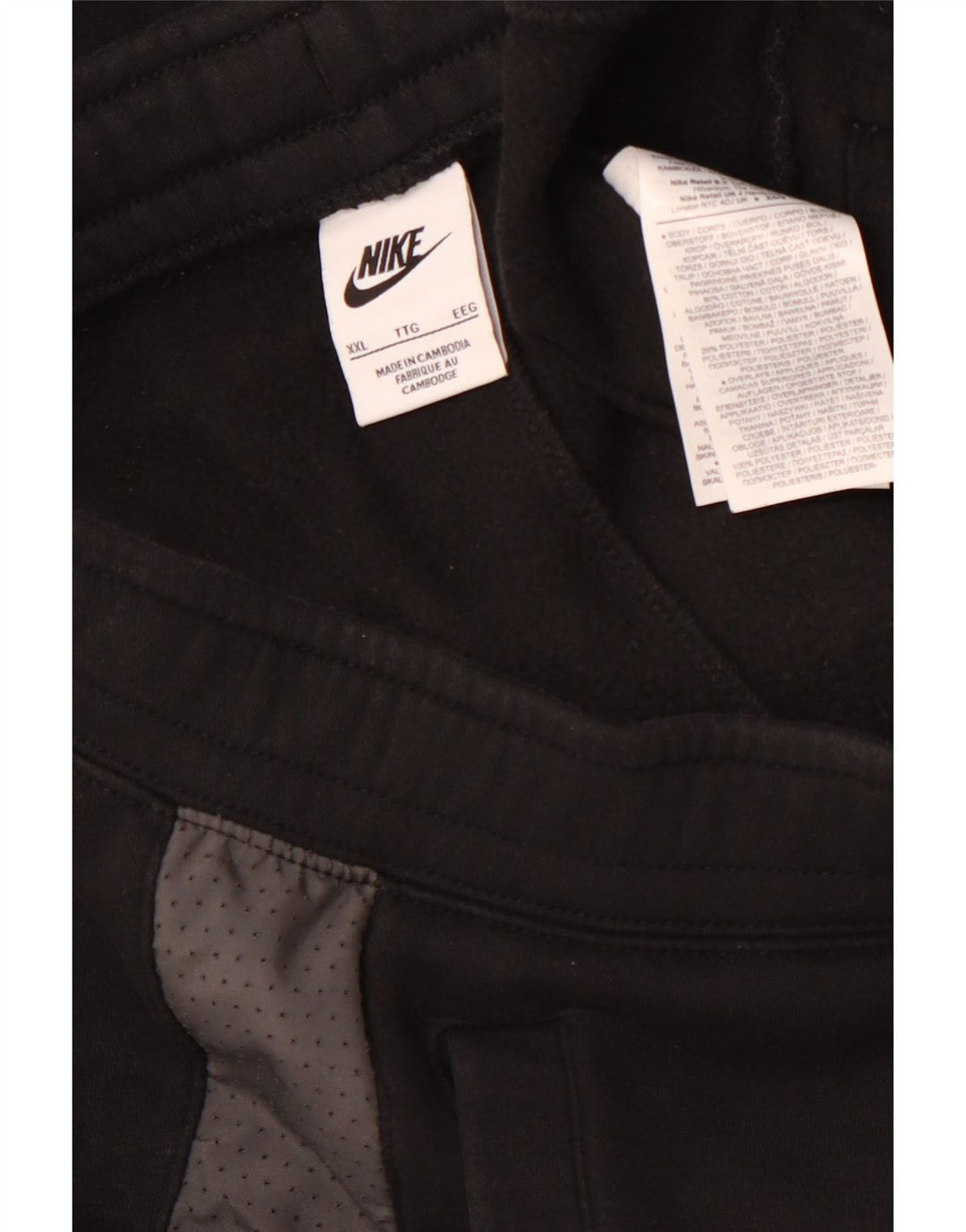 NIKE Hombre Pantalones de Chándal Joggers 2XL Negro Colorblock Algodón