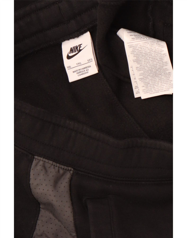 NIKE Hombre Pantalones de Chándal Joggers 2XL Negro Colorblock Algodón