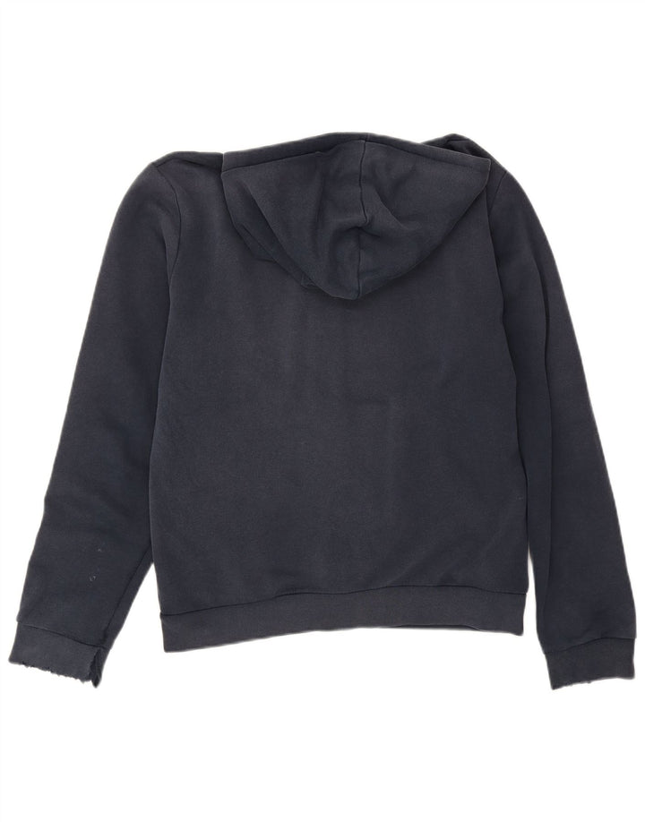 Zara Hombre Sudadera Con Capucha Y Cremallera Suéter Mediano Azul Marino Algodón