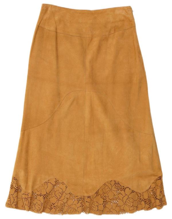 Vintage mujer ante falda W26 pequeño beige floral