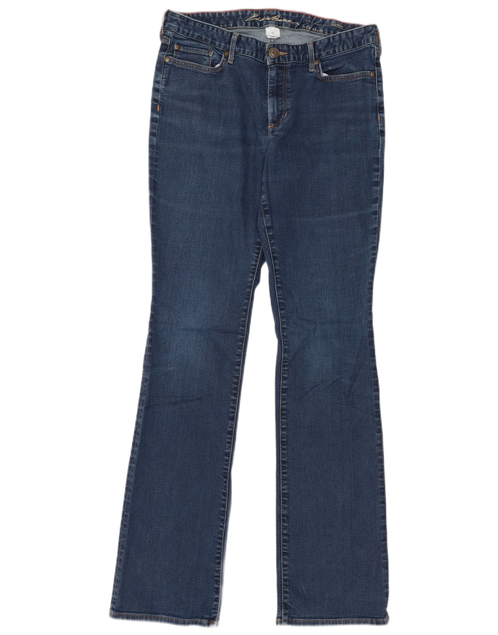 EDDIE BAUER Vaqueros con corte de bota curvos para mujer US 10 Grande W32 L35 Algodón azul