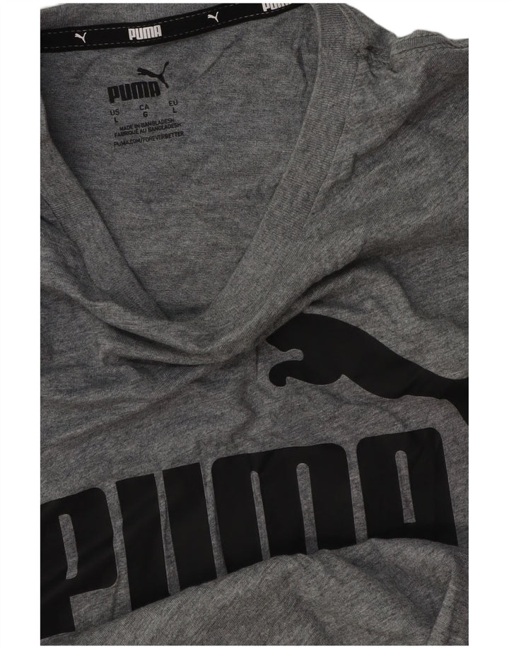 Puma - Camiseta gráfica para hombre, talla grande, color gris