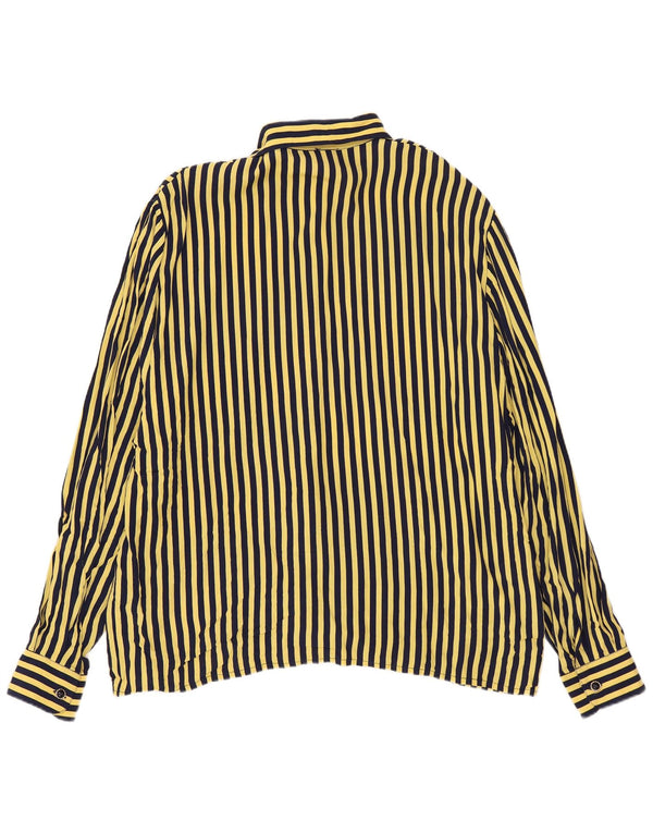 Giorgio Valenti Camisa Mujer UK 40 XL Viscosa Rayas Amarillas