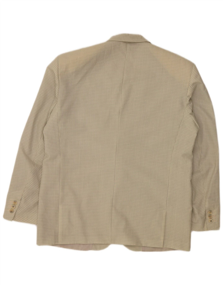 Chelsea - Chaqueta tipo blazer con 2 botones para hombre IT 54 2XL Beige Gingham Lana virgen