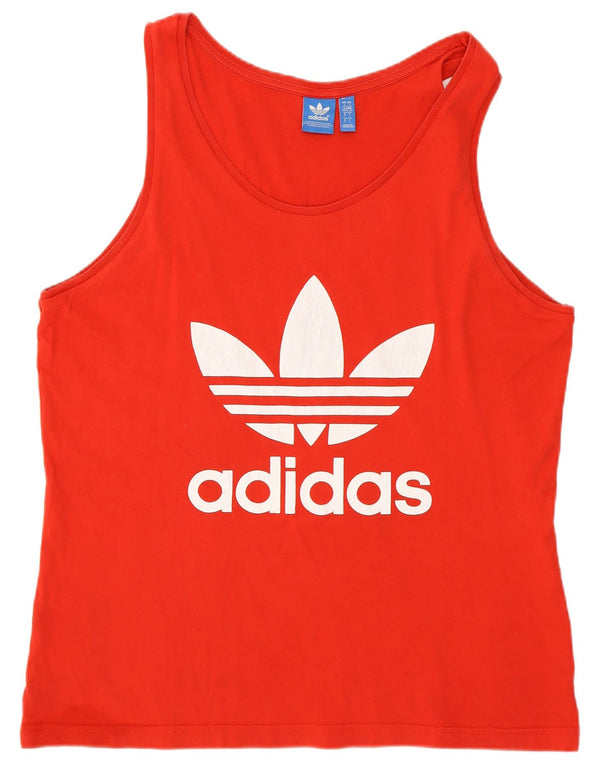 Adidas Mens Graphic Vest Top Grande Algodón Rojo